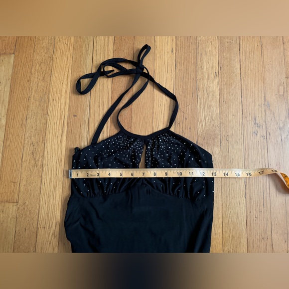 Y2K Vintage Halter Dress with Rhinestones and Cutouts - Picture 4 of 7